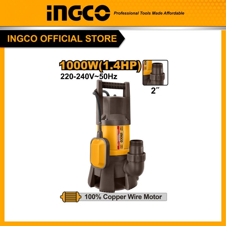 Bơm chìm nước thải 1000W INGCO SPD10001 Bơm chìm nước thải 1000W INGCO SPD10001